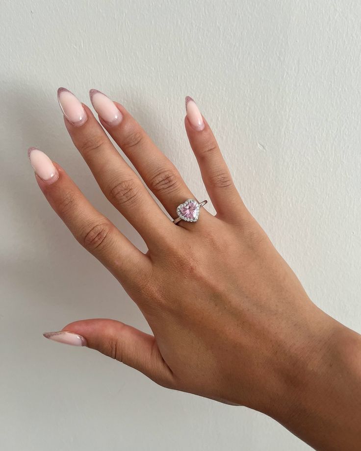 Éclat Cœur Rosé • Bague en Argent 925
