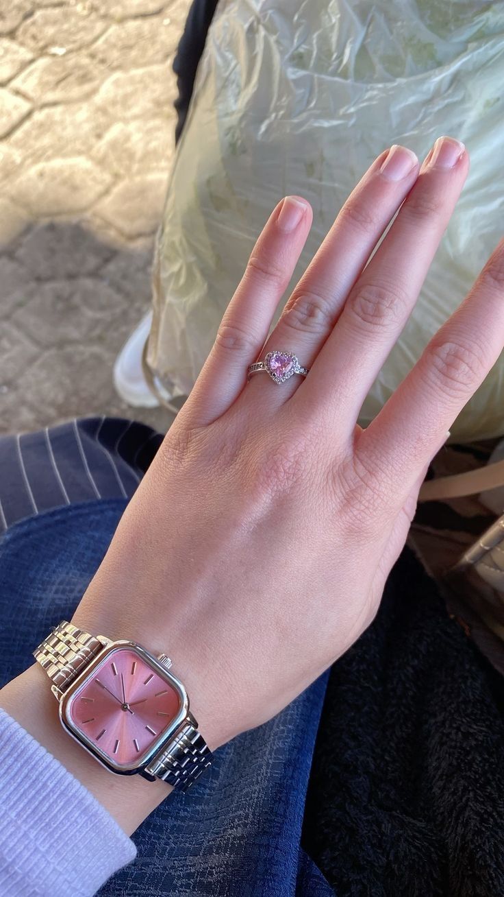 Éclat Cœur Rosé • Bague en Argent 925